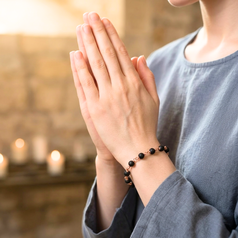 Authentic Black Karungali Ebony Wood Copper Bracelet