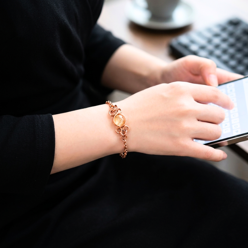 Handmade Gemstone Copper Bracelet – Minimalist Boho Healing Jewellery