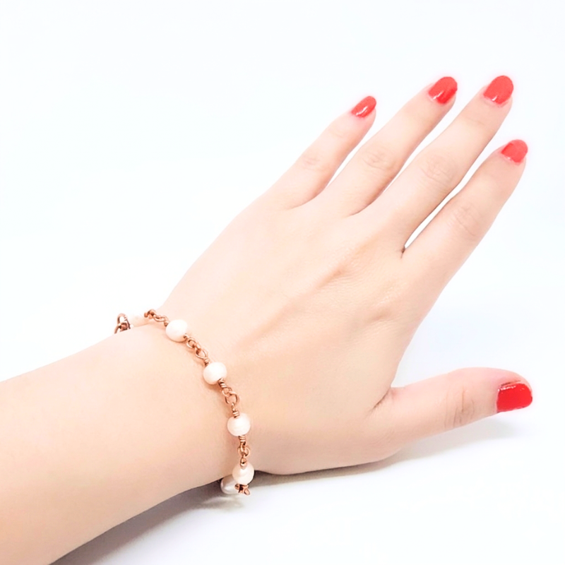 Copper Bracelet featuring Freshwater Pearl