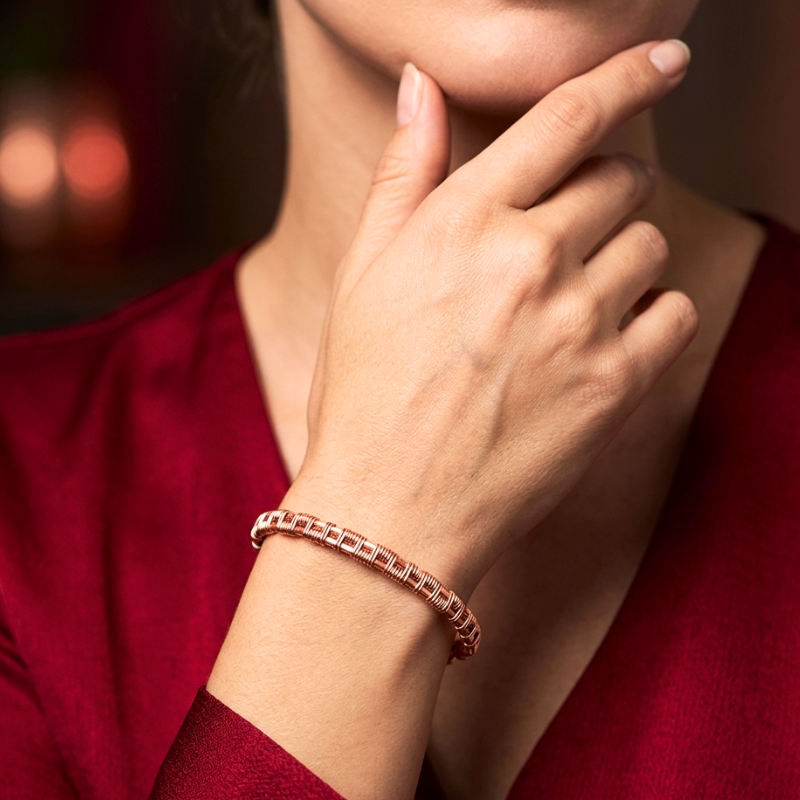 Copper Bangle - Basic Minimalist Wire Wrapped - Best Seller