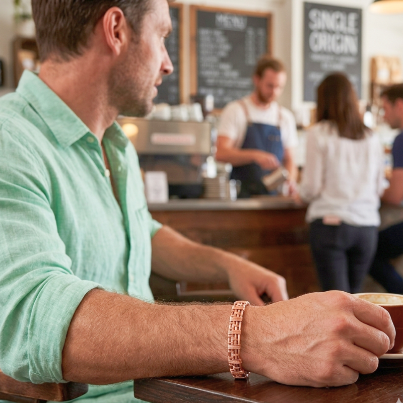 Artisan Boho Wire Wrapped Copper Bangle - Unisex