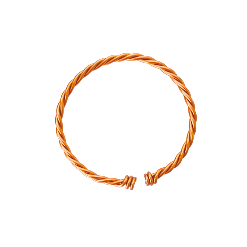 Unisex Twisted Rope Copper Bangle