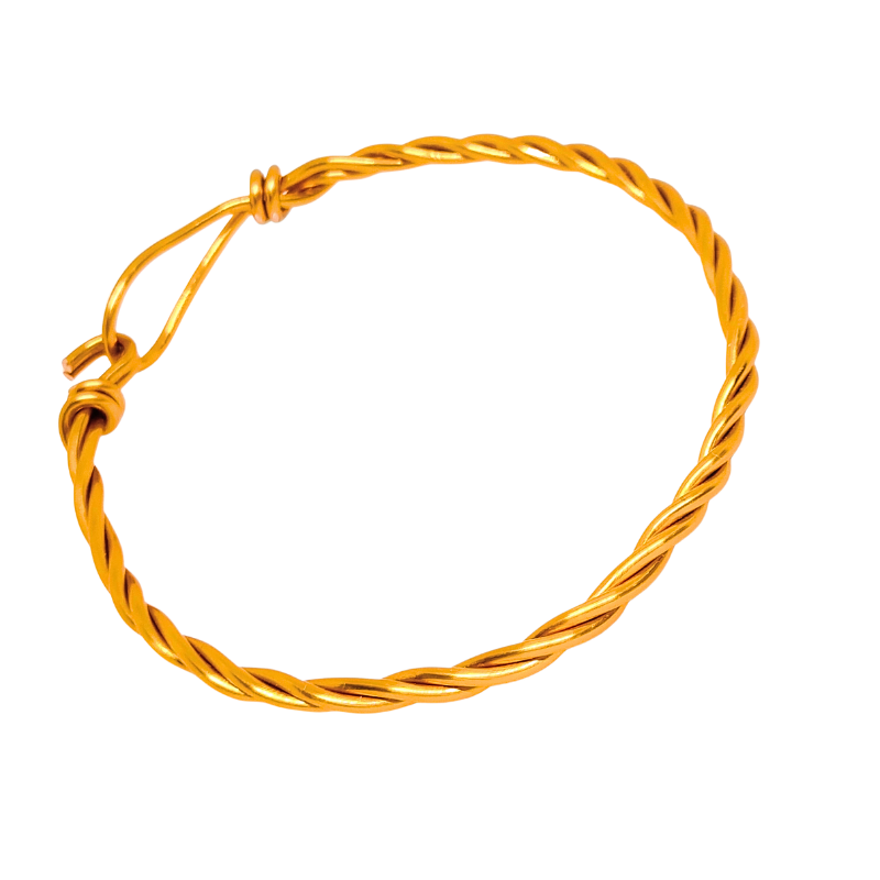 Unisex Twisted Rope Copper Bangle