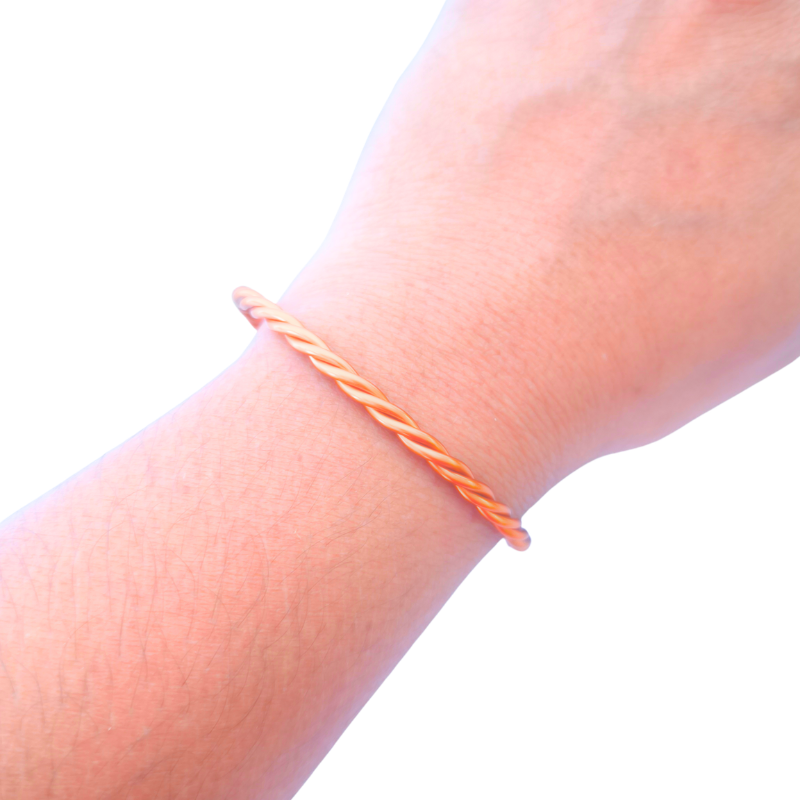 Unisex Twisted Rope Copper Bangle