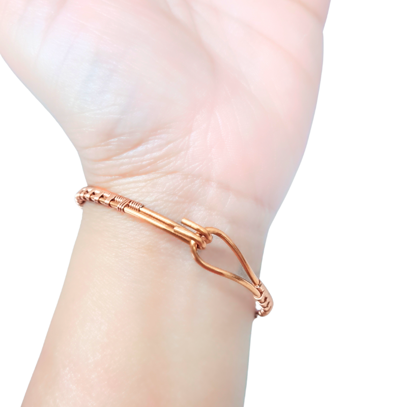 Freshwater Pearls 2 pieces Gift Set - Copper Bangle and Copper Earrings featuring Freshwater Pearls
