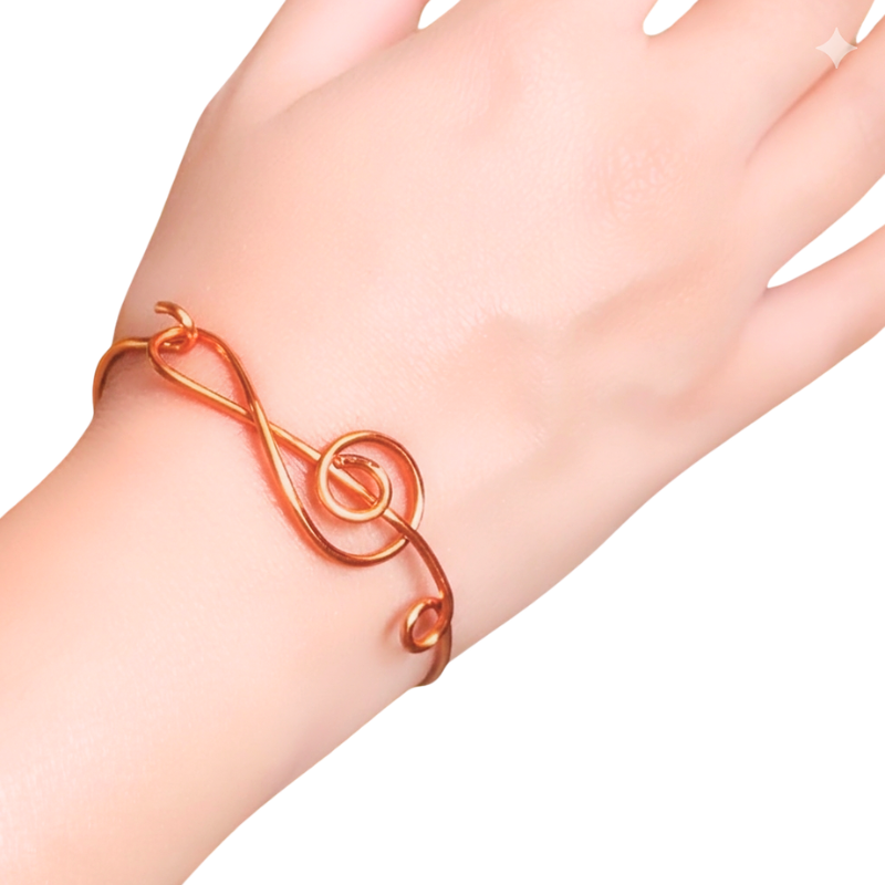 Musical Copper Bangle - Minimalist