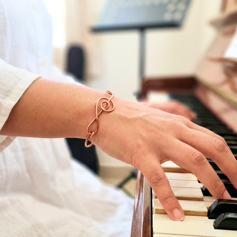 Musical Copper Bangle - Minimalist