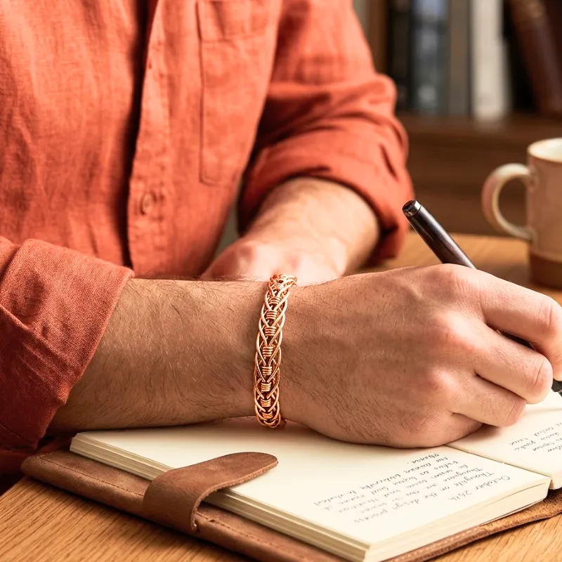 Braided Copper Bangle
