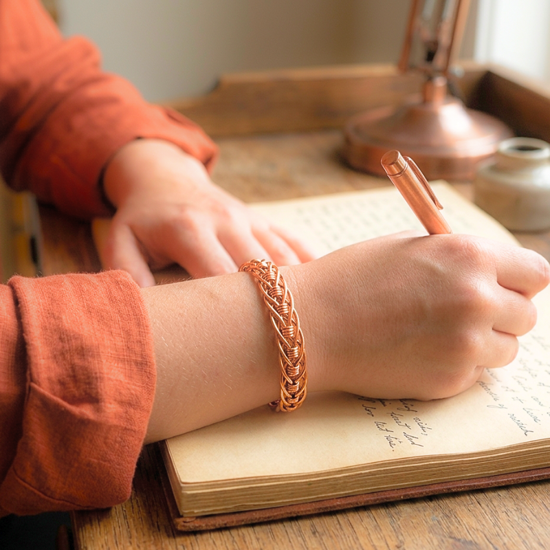 Braided Copper Bangle