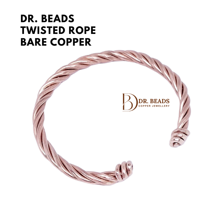 Twisted Rope Copper Bangle
