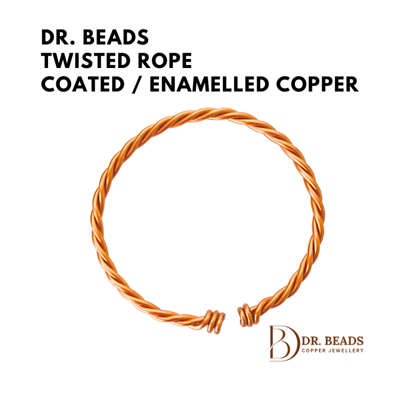 Twisted Rope Copper Bangle