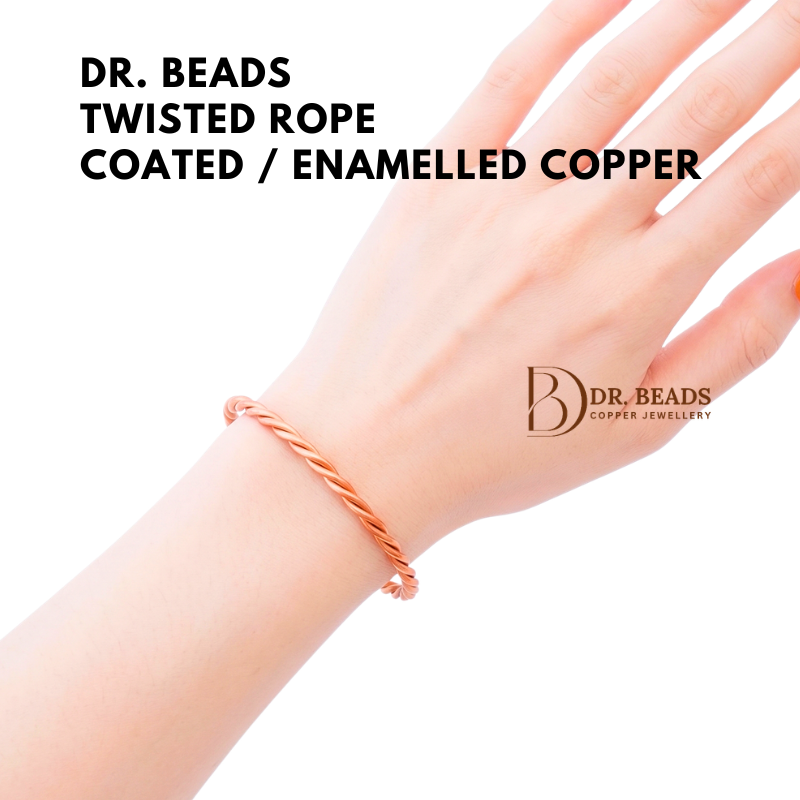 Twisted Rope Copper Bangle