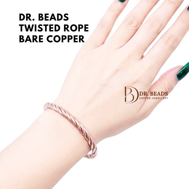 Twisted Rope Copper Bangle