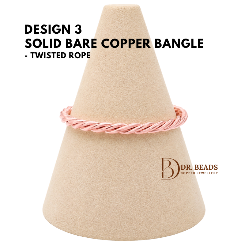 Twisted Rope Copper Bangle