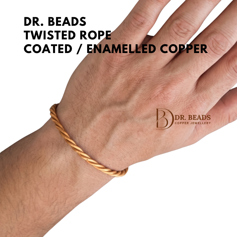 Twisted Rope Copper Bangle
