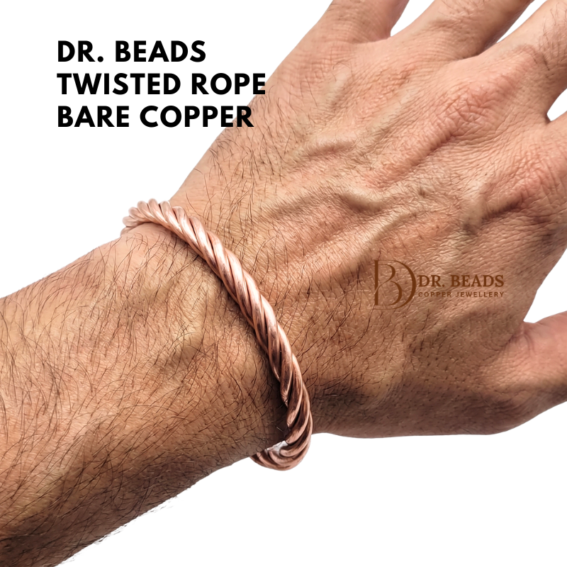 Twisted Rope Copper Bangle