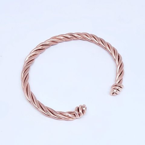 Twisted Rope Copper Bangle