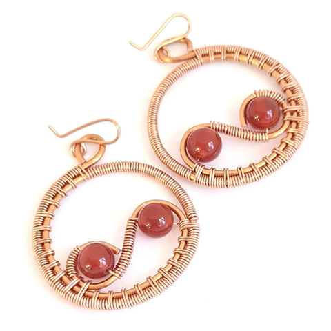 Red Agate Earrings