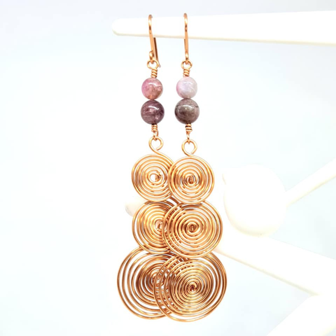 Tourmaline Swirl Earrings