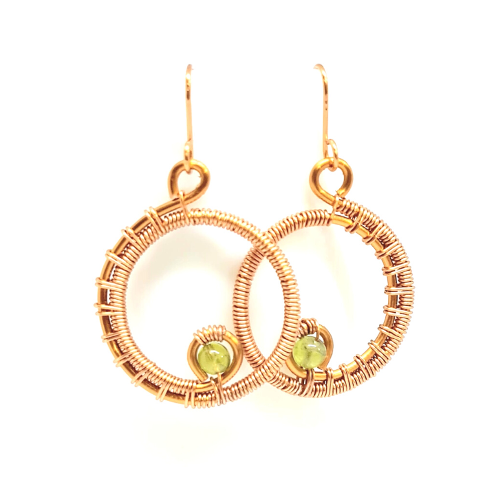 Peridot Hoops