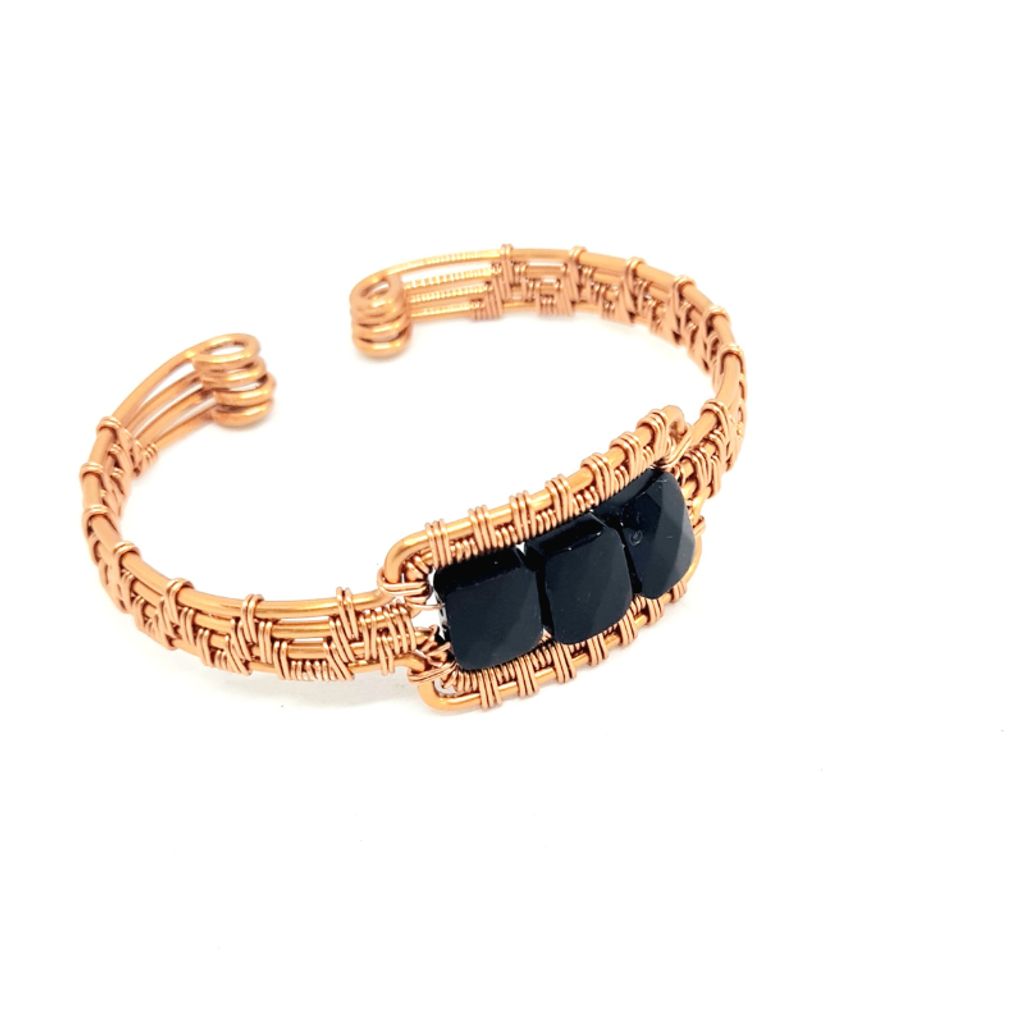 Black Onyx Cuff Bangle