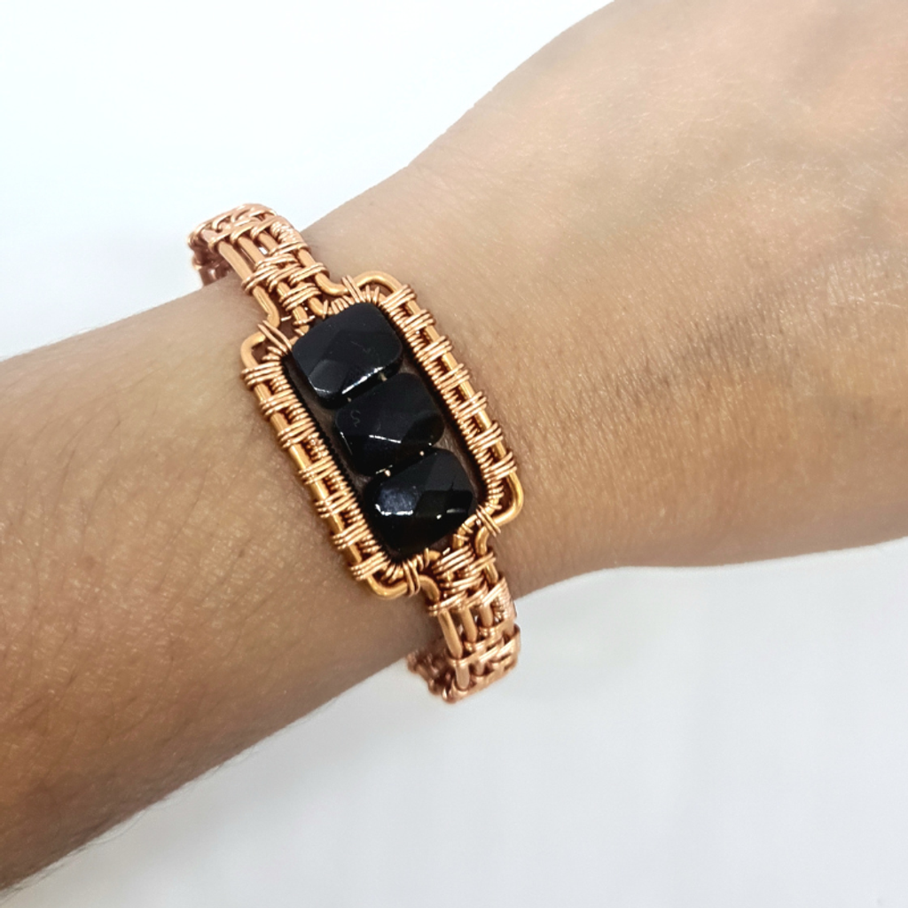 Black Onyx Cuff Bangle