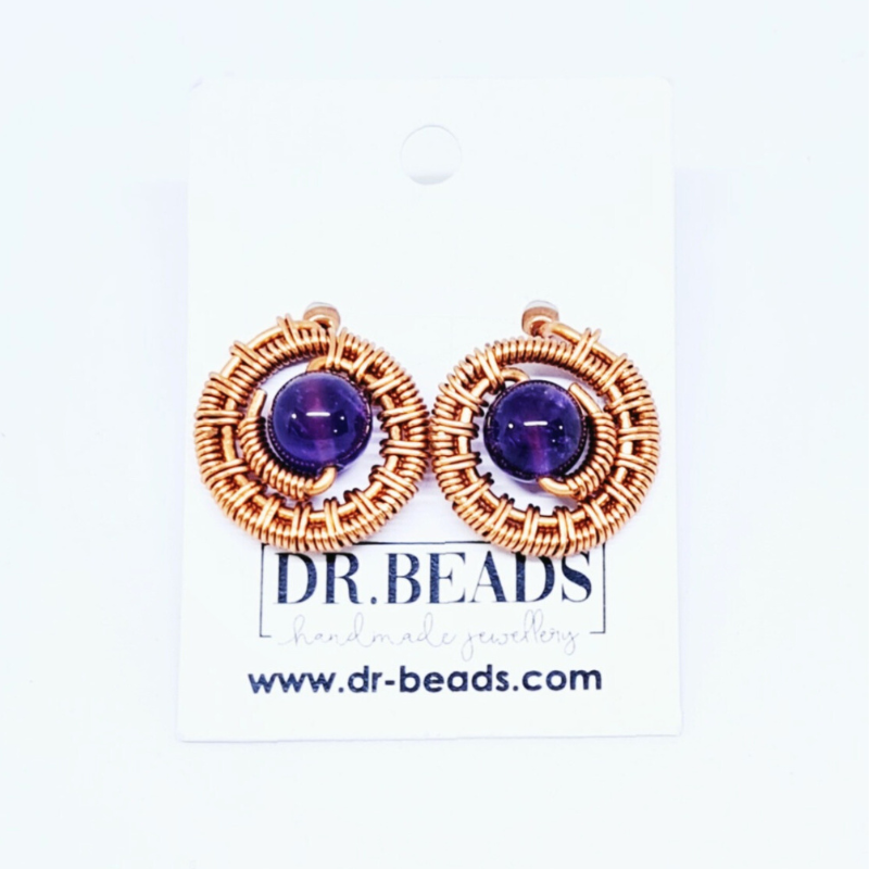 Amethyst Stud Earrings