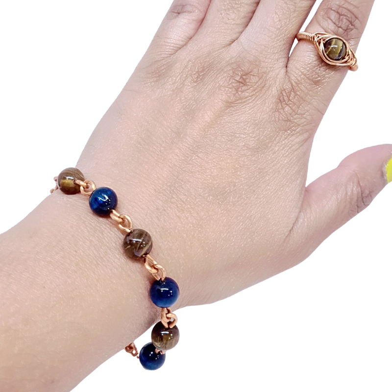 Tiger Eye Copper Bracelet