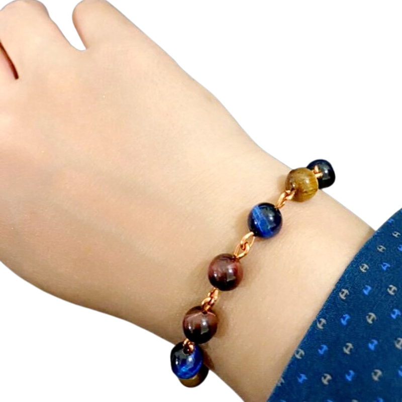 Tiger Eye Copper Bracelet