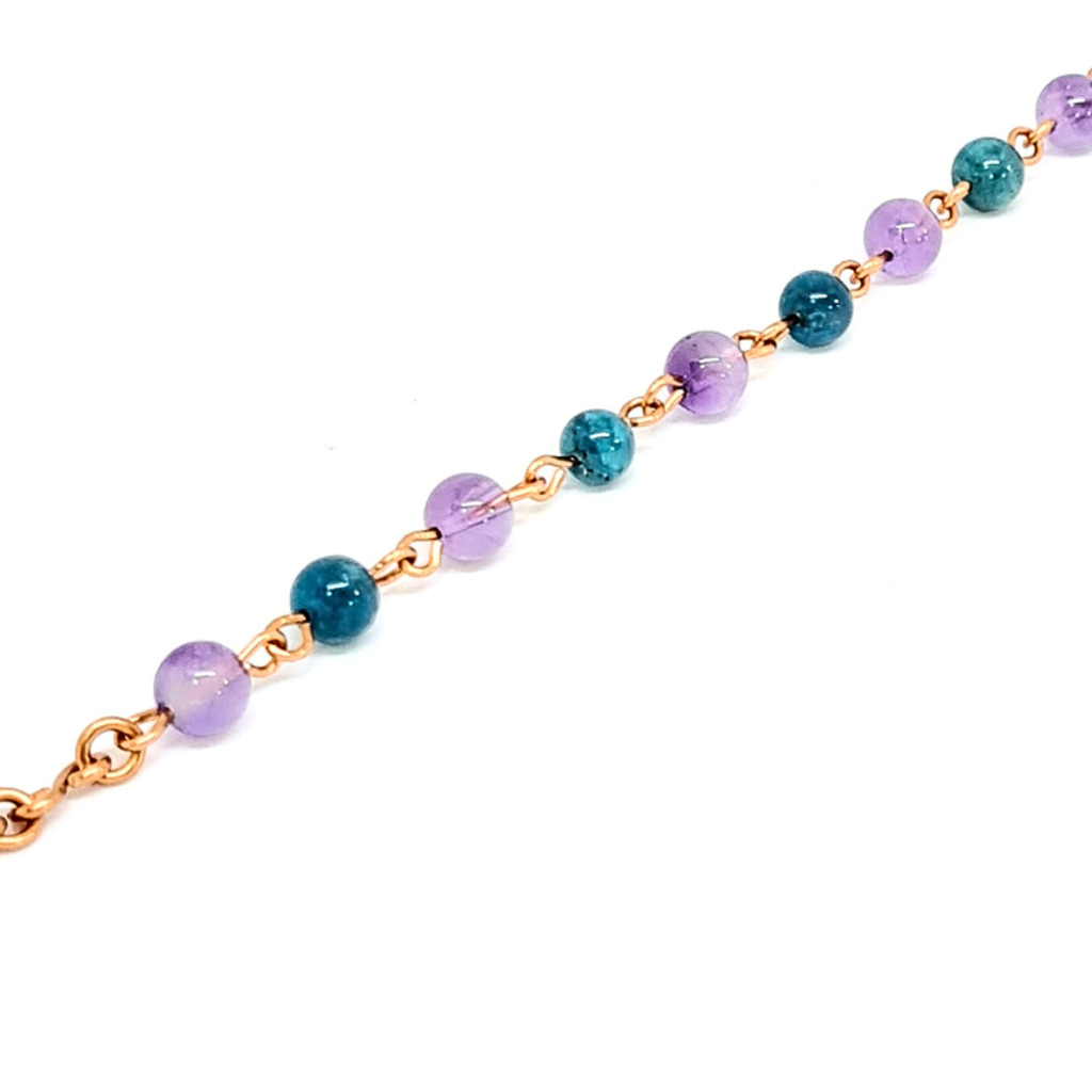 Amethyst & Apatite Bracelet