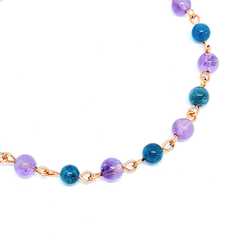 Amethyst & Apatite Bracelet