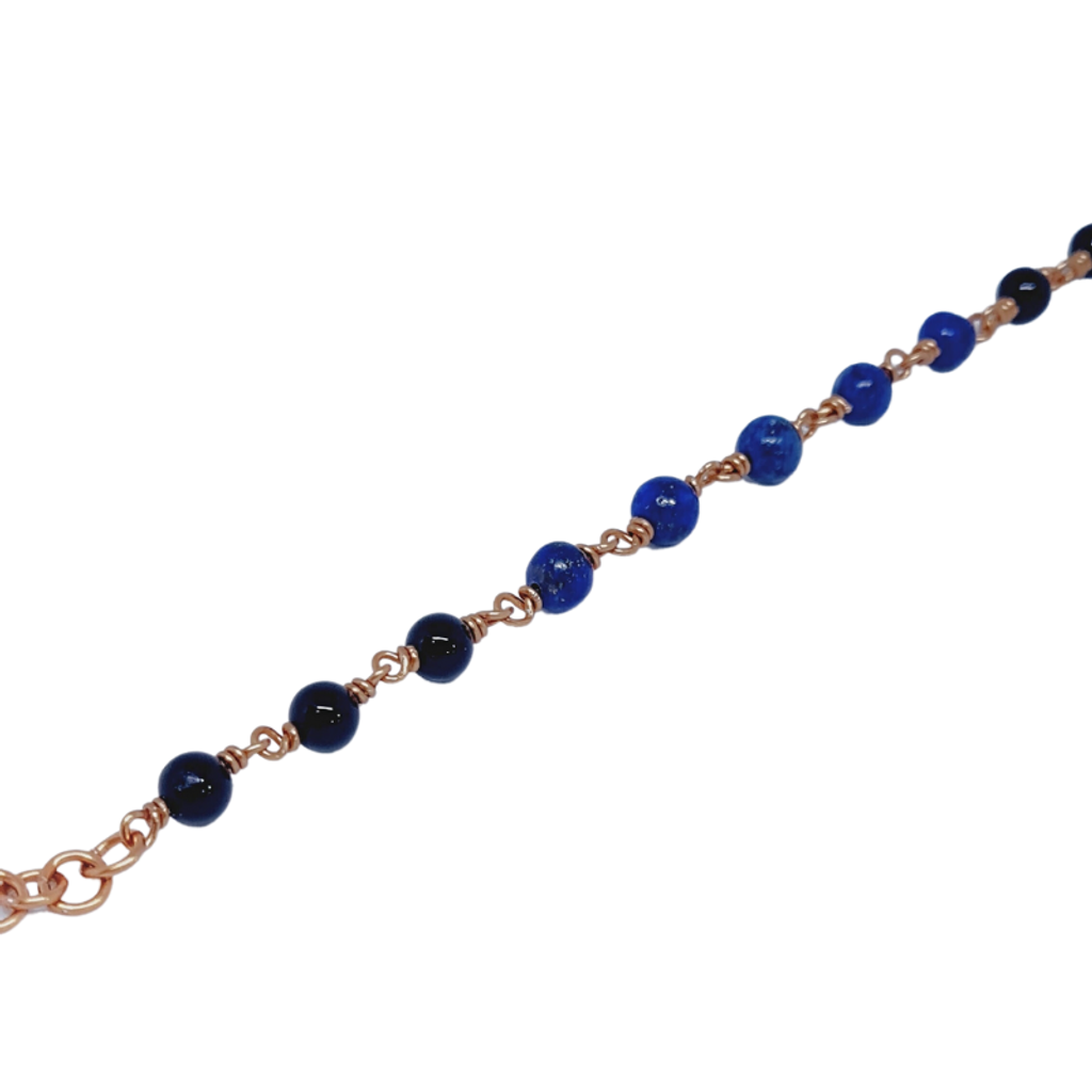 Lapis Lazuli & Black Tourmaline Bracelet