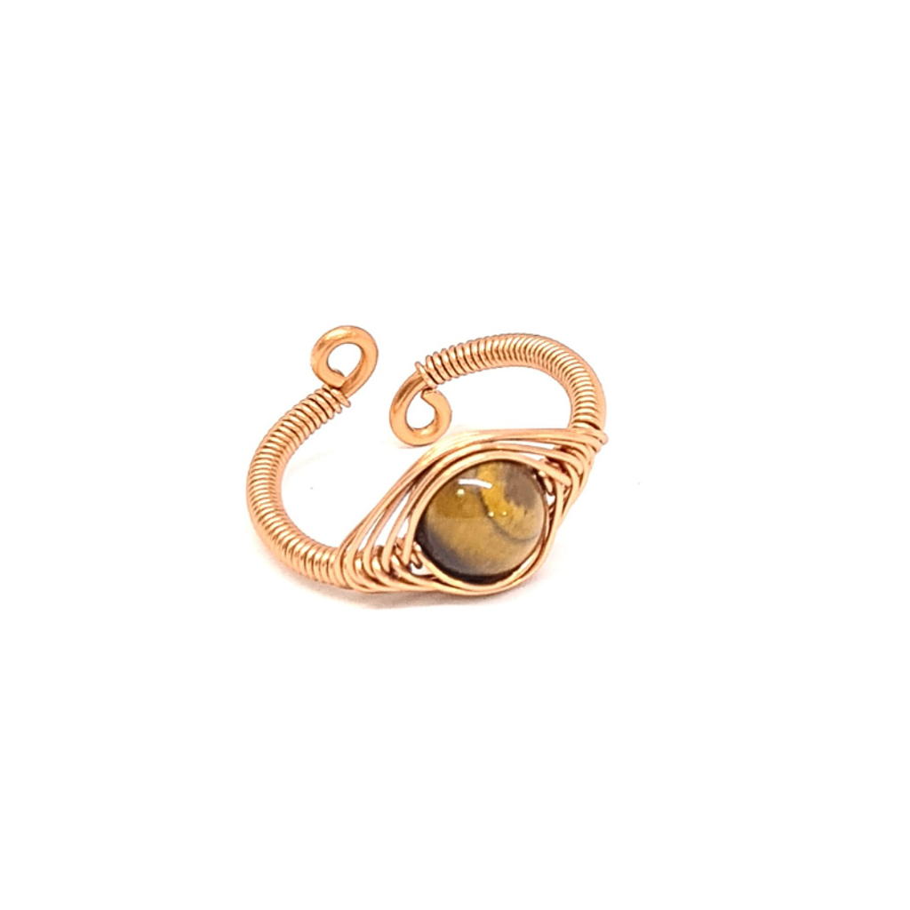 Copper Ring with Tiger Eye