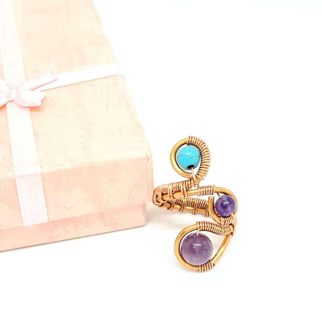 Three Gemstone Ring