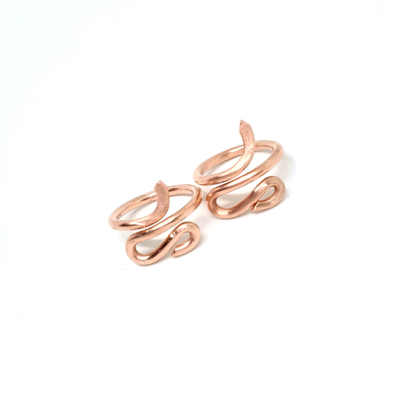 Consecrated Copper Snake Ring — Isha Life SG