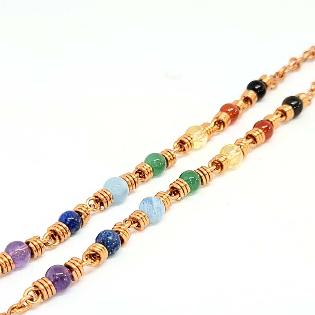7 Chakra Gift Set - Necklace & Anklet