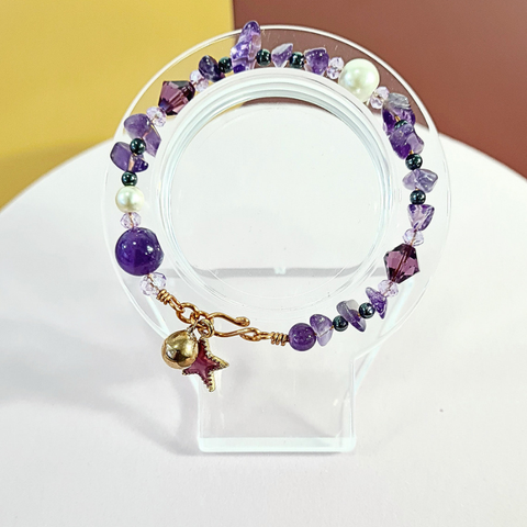 Amethyst Purple Beach Bangle