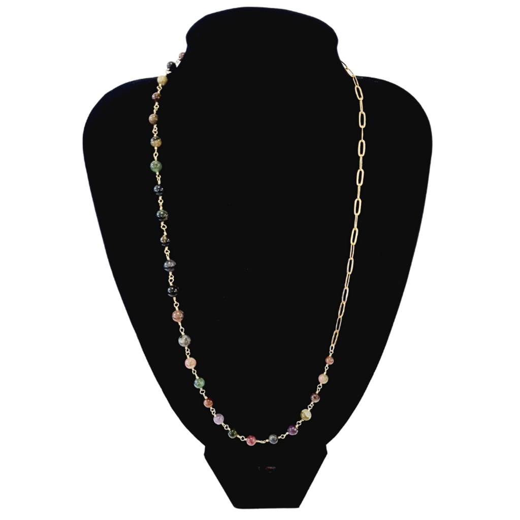 Tourmaline Necklace - 14K Gold Filled Chain
