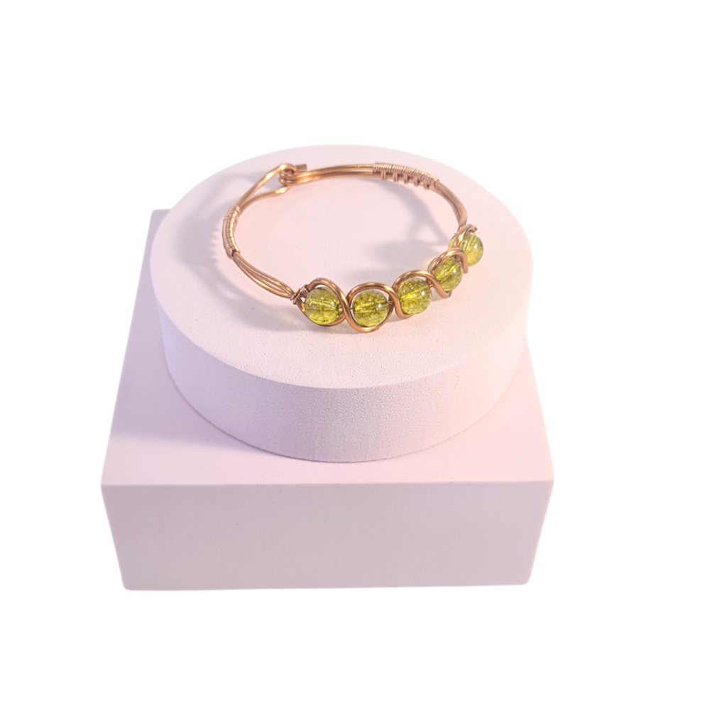 Peridot Copper Bangle