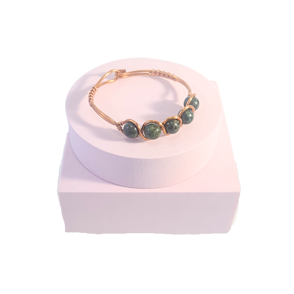 African Turquoise Copper Bangle