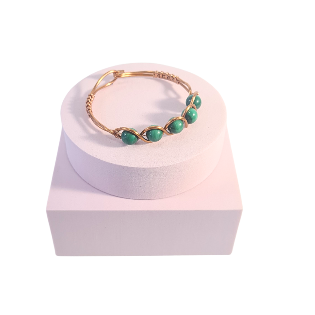 Malachite Copper Bangle