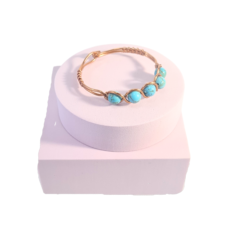 Turquoise Copper Bangle