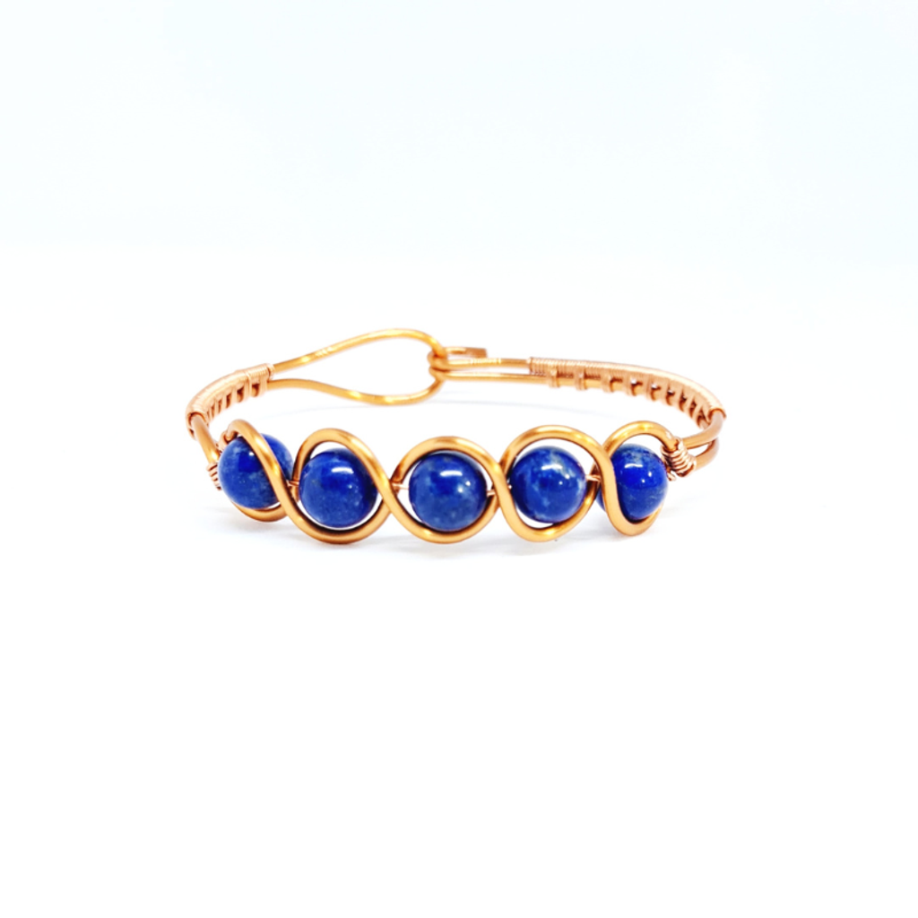 Lapis Lazuli Copper Bangle