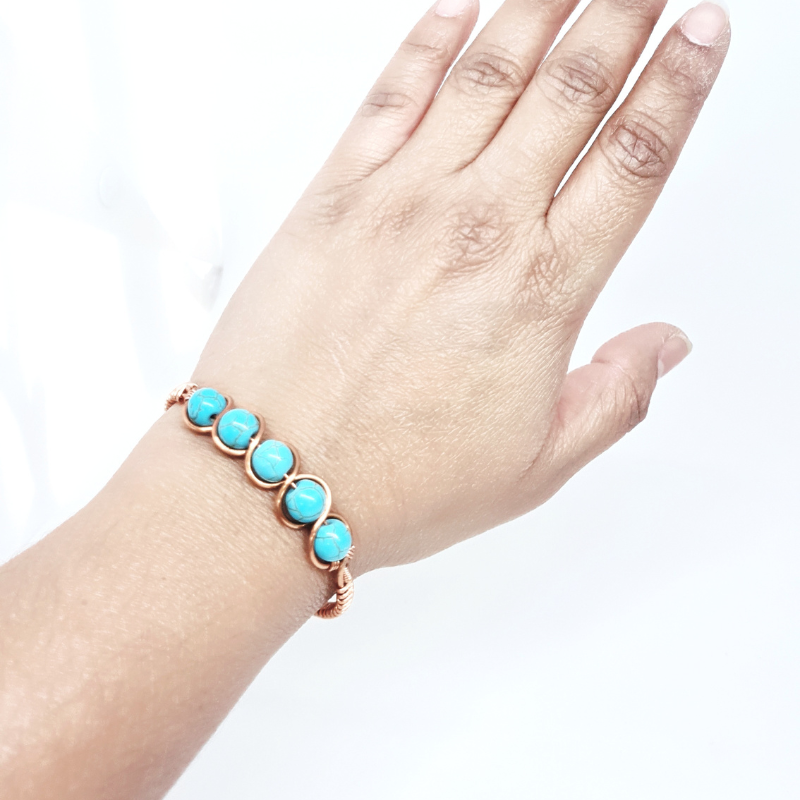 Turquoise Copper Bangle