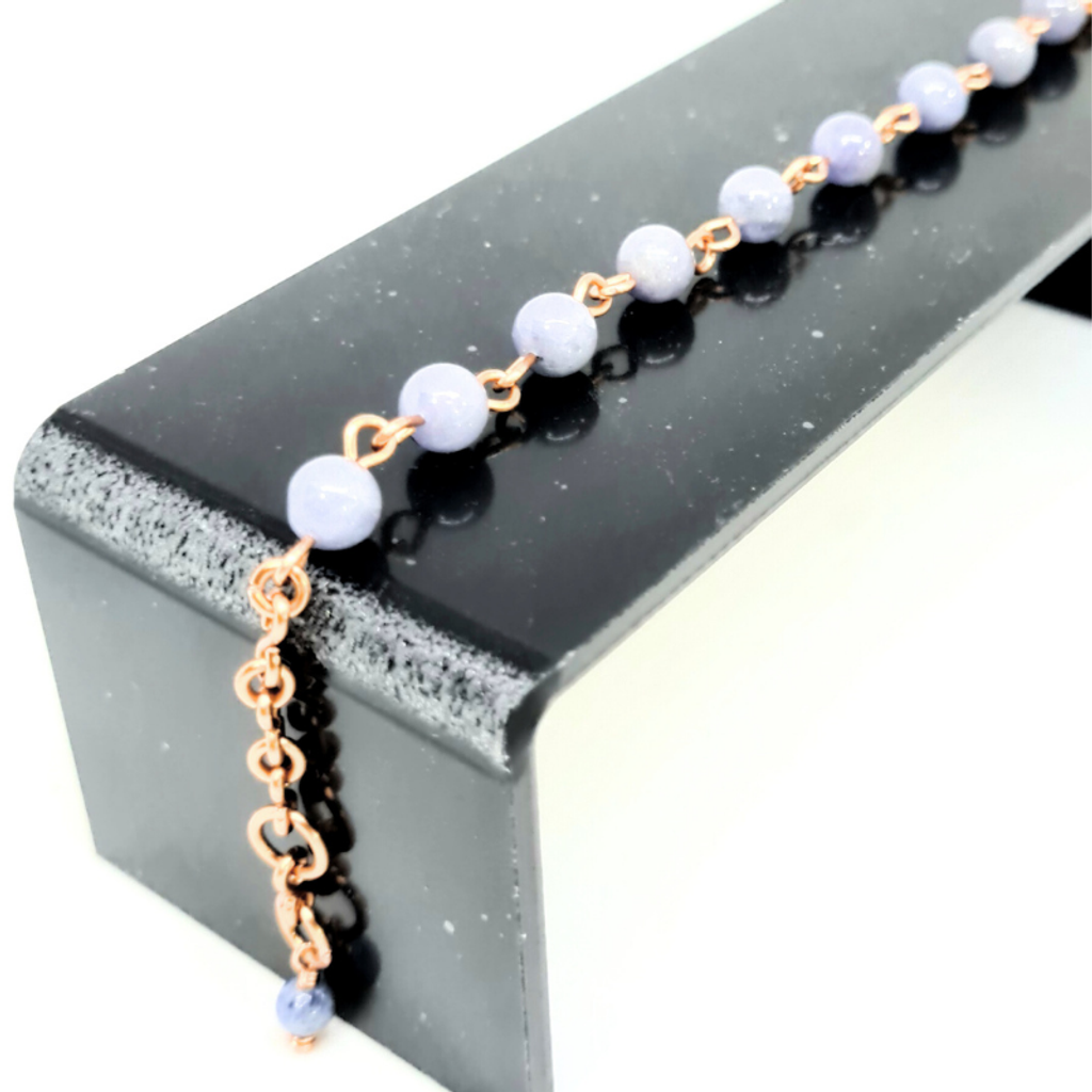 Copper Anklet featuring Tanzanite