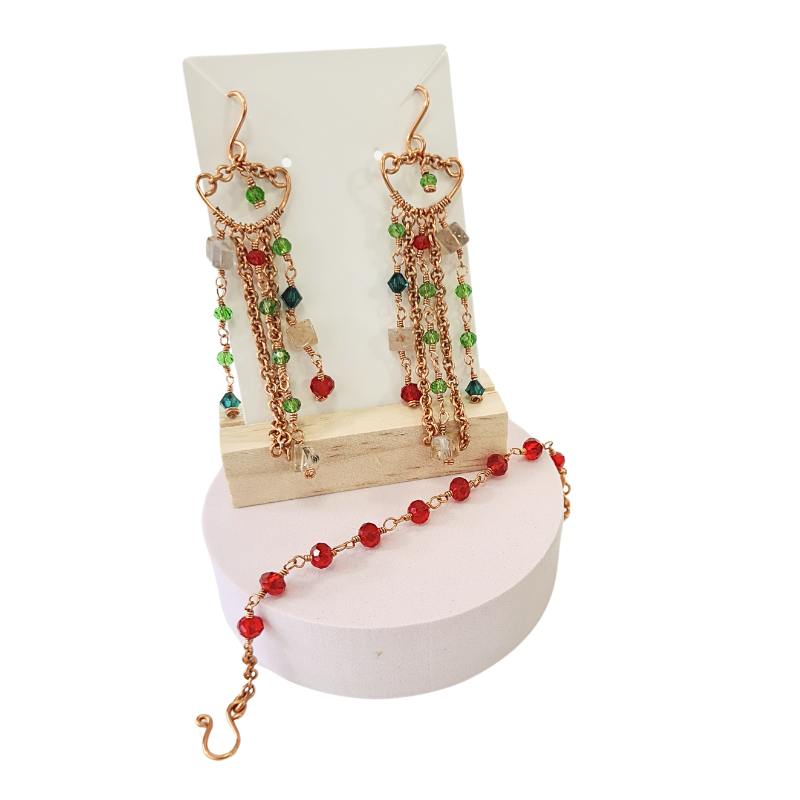 Red & Green Crystal Gift Set - Christmas Promo