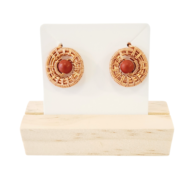 Red Coral Earrings