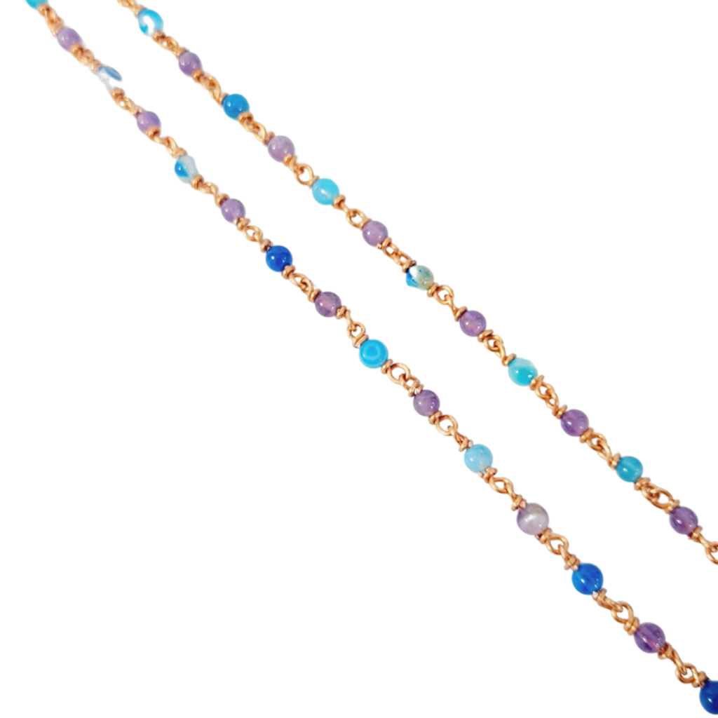 Amethyst and Blue Apatite Necklace