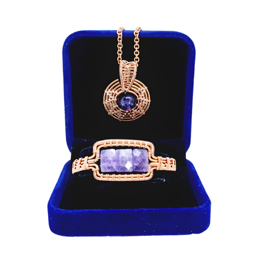 Amethyst Necklace & Bangle Gift Set