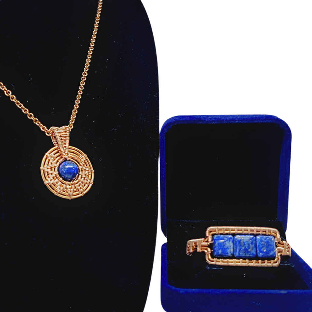 Lapis Lazuli Necklace & Bangle Gift Set